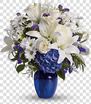 Beautiful In Blue Flower Arrangement  HD Png Download