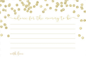 A Brunch For Baby Gold Advice Card   Diaper Raffle Tickets Gold  HD Png Download