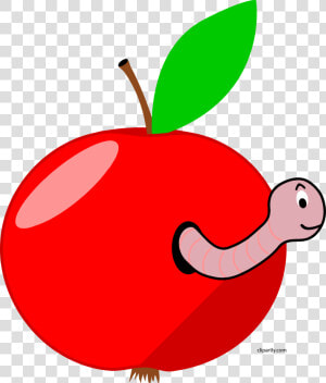 Transparent Worm Clipart   Apple With A Worm  HD Png Download