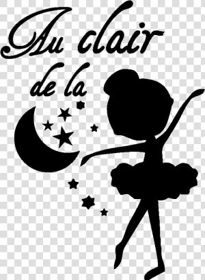 Sticker Silhouette Petite Danseuse Au Clair De La Lune   Silueta De Bailarina De Ballet  HD Png Download