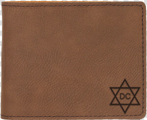 Star Of David Initials Leatherette Bi Fold Wallet title   Wallet  HD Png Download