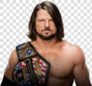 Styles Us Render   Aj Styles Intercontinental Champion  HD Png Download