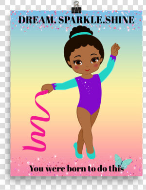 African American Gymnastics Poster   Gymnast  HD Png Download