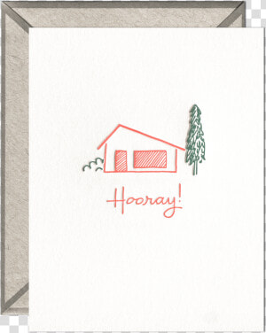 Hooray Home Letterpress Greeting Card With Envelope   Handwritten Happy Birthday Card  HD Png Download