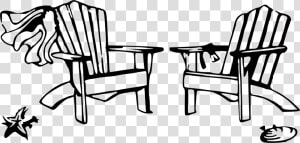 Line Art angle monochrome Photography   Beach Chairs Clip Art  HD Png Download