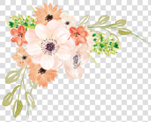  bloom  frame  flower  border  flowers  white  bouquet   Water Color Flower Clipart  HD Png Download