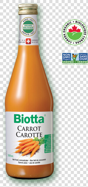 Biotta® Organic Carrot Juice   Biotta Jus De Carottes  HD Png Download