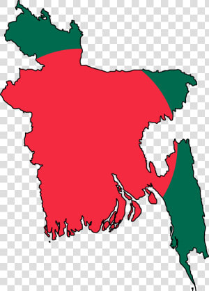 Bangladesh Flag Map Large Map   Bangladesh Map Flag  HD Png Download