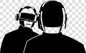 Daft Punk Stencil Template   Daft Punk Black And White  HD Png Download