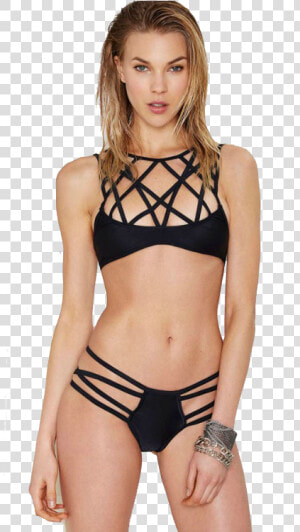 Fashion Women Sexy Rope Highlight Black Bikini   Fashion Bikinis  HD Png Download