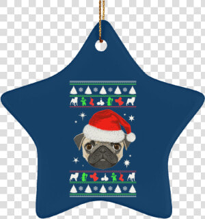 Pug Face Christmas Ornaments   Dog Christmas Ornament Png  Transparent Png