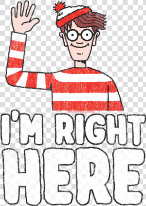 Where S Waldo Im Right Here Men S Ringer   Wheres Wally  HD Png Download