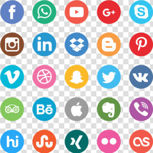 Social Media Icon Vector Free Graphic Set   Vector Social Media Icons Png  Transparent Png