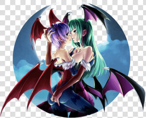 Time For Something Sexist   Darkstalkers Morrigan X Lilith  HD Png Download