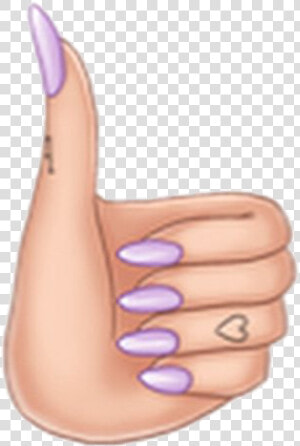  like  arianagrande  emoji  pink  fingers  HD Png Download