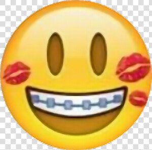  stickers  emoji  love  kiss  brackets   Imagenes De Emojis Con Brackets  HD Png Download