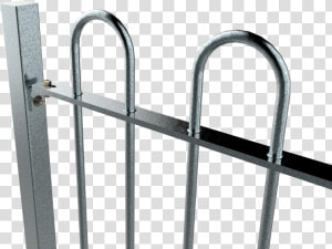 900 Mm High Bow Top Railings Title 900 Mm High Bow   Gate  HD Png Download