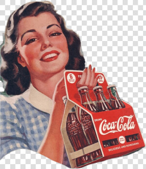 Vintage Coca Cola Advertising Feat Woman   Coca Cola Ads 1940s  HD Png Download