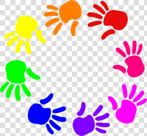 Colorful Circle Of Hands Nursery School Svg Clip Arts   Circle Of Hands Clipart  HD Png Download