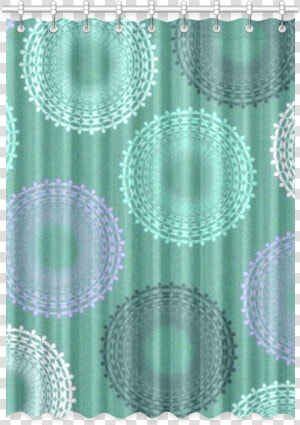 Teal Sea Foam Green Lace Doily Window Curtain   Window Valance  HD Png Download