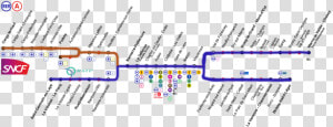 A Route Map Of The Rer A   Sncf  HD Png Download