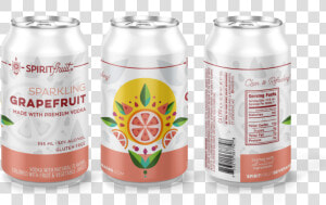 Spiritfruit Can Mockup Grapefruit 3   Caffeinated Drink  HD Png Download