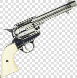 Old West Frontier Nickel Finish Revolver   Old West Revolver Png  Transparent Png