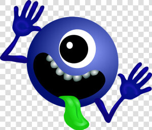 Alien  Dark Blue  Smiley  Monster  Cartoon  Character   Galaxy Don T Panic  HD Png Download