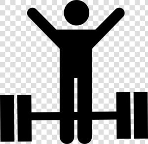 Weightlifter Silhouette   Weightlifter Icon  HD Png Download