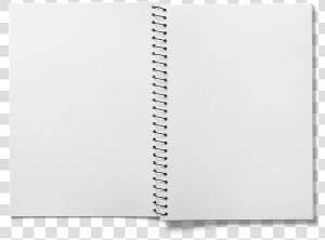 Spiral Notebook  Notebook  Open  Empty Pages  Isolated   Monochrome  HD Png Download