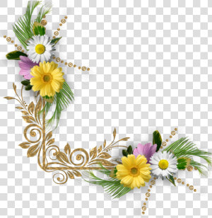 Guia Flores Png   Corner Border Flower Png  Transparent Png