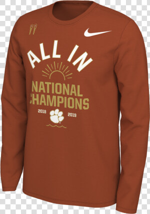 Clemson Celebration National Champions Long Sleeve   Long sleeved T shirt  HD Png Download