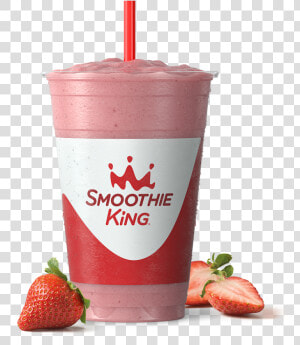 Sk Fitness Gladiator Strawberry With Ingredients   Smoothie King Peanut Power Plus  HD Png Download