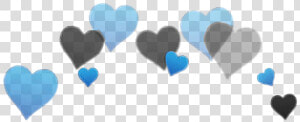  hearts  heart  crown  heartcrown  blue  black  overlay   Heart Crown Png Red  Transparent Png