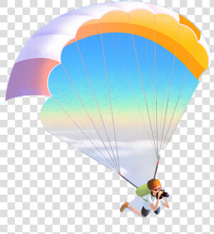 Parachuting Parachute Paragliding Flight Parasailing   滑翔 傘 素材  HD Png Download