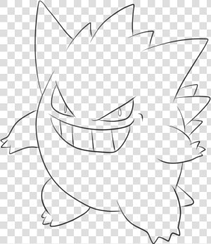 Gengar Drawing At Getdrawings   Pokemon Gengar Lineart  HD Png Download