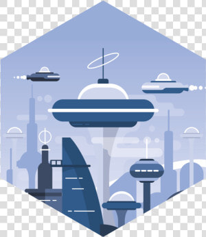 Workflow Is Just A Phase  A Futuristic City Skyline   Luxury Yacht  HD Png Download