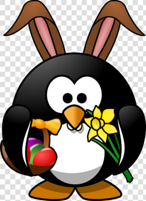 Artwork beak penguin   Happy Easter Penguin  HD Png Download