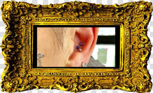 Triple Cartilage Piercing   Victorian Picture Frame Png  Transparent Png