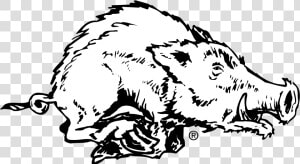 Arkansas Razorback Logo Black And White   Arkansas Razorbacks  HD Png Download