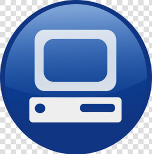 Workstation  Office  Desktop  Computer  Icon  Button   Computer Clipart Blue  HD Png Download