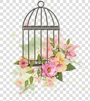 Cages png   Dibujo De Jaula Con Flores  Transparent Png