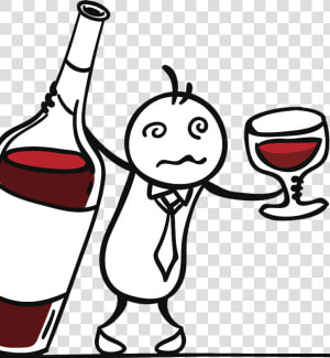 Red Wine Drawing   Man Drinking Wine Drawing  HD Png Download