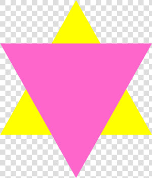 The Pink Triangle Overlapping A Yellow Triangle Was   Pink Triangle Jew  HD Png Download