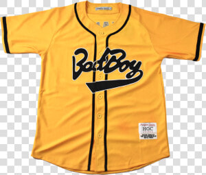 Bad Boy Biggie Smalls Yellow Button Down Baseball Jersey   Bad Boy Yellow Baseball Jersey  HD Png Download