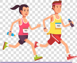 Transparent Marathon Clipart   Man Running Marathon Clipart  HD Png Download