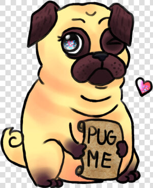 Clipart Puppy Pug   Pug Anime  HD Png Download