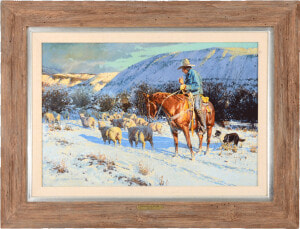 Oil On Board Winter Wool  amp  Wet Snow By Loren Fry   Picture Frame  HD Png Download