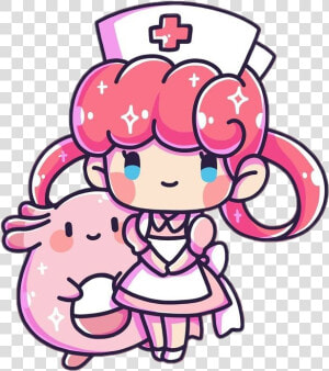  freetoedit  cute  kawaii  pokemon  cure  hopital  pill   Nurse Joy And Chansey  HD Png Download