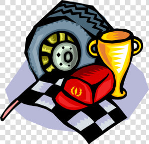 Vector Illustration Of Auto Racing With Checkered Or   Auto Racing Clip Art  HD Png Download